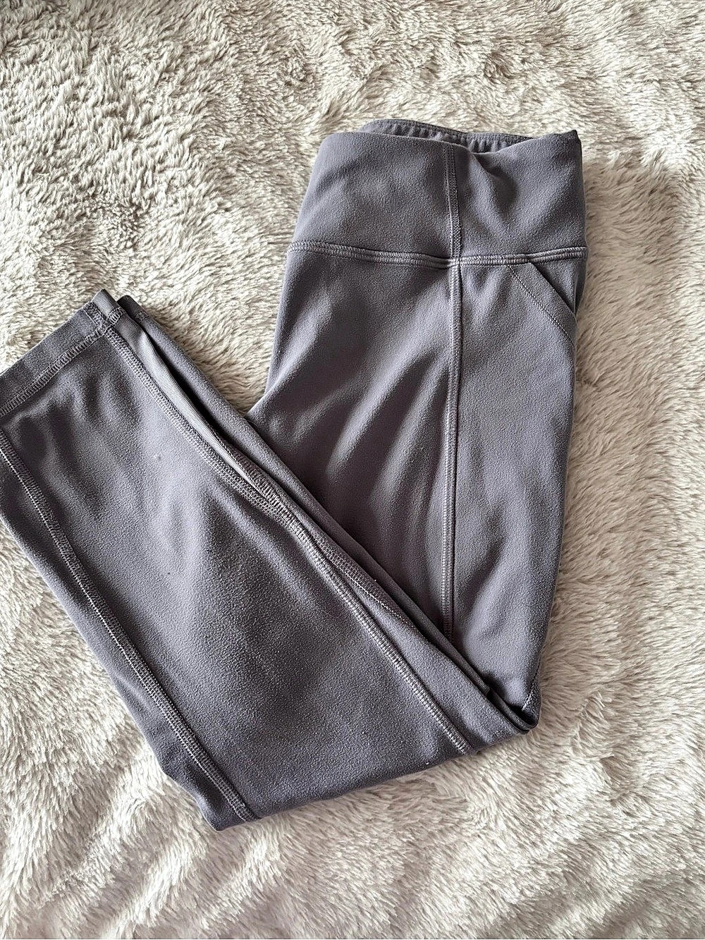 Athleta Girl Stash Your Treasures Mesh Capri Gray Girls Medium (8-10) Like New